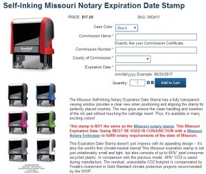 Expiration date stamp MO