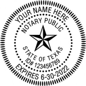 Classic Texas Notary Desk Embosser Imprint