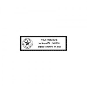 Texas Neon Notary Stamp Imprint